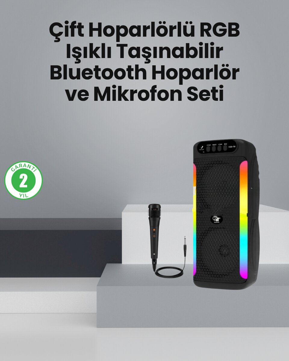 Taşınabilir Şarjlı Hoparlör USB, SD Kart, AUX Girişli Taşınabilir Şarjlı Hoparlör USB, SD Kart, AUX Girişli