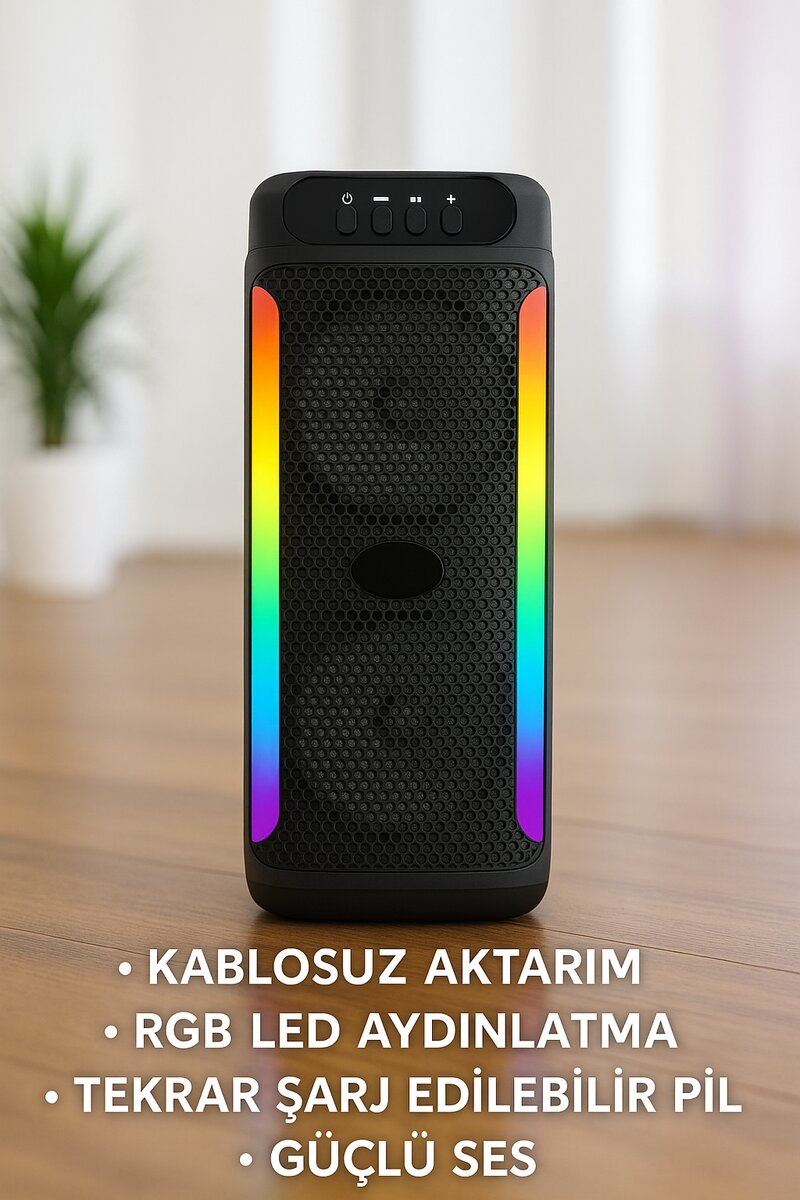 Taşınabilir Şarjlı Hoparlör USB, SD Kart, AUX Girişli Taşınabilir Şarjlı Hoparlör USB, SD Kart, AUX Girişli