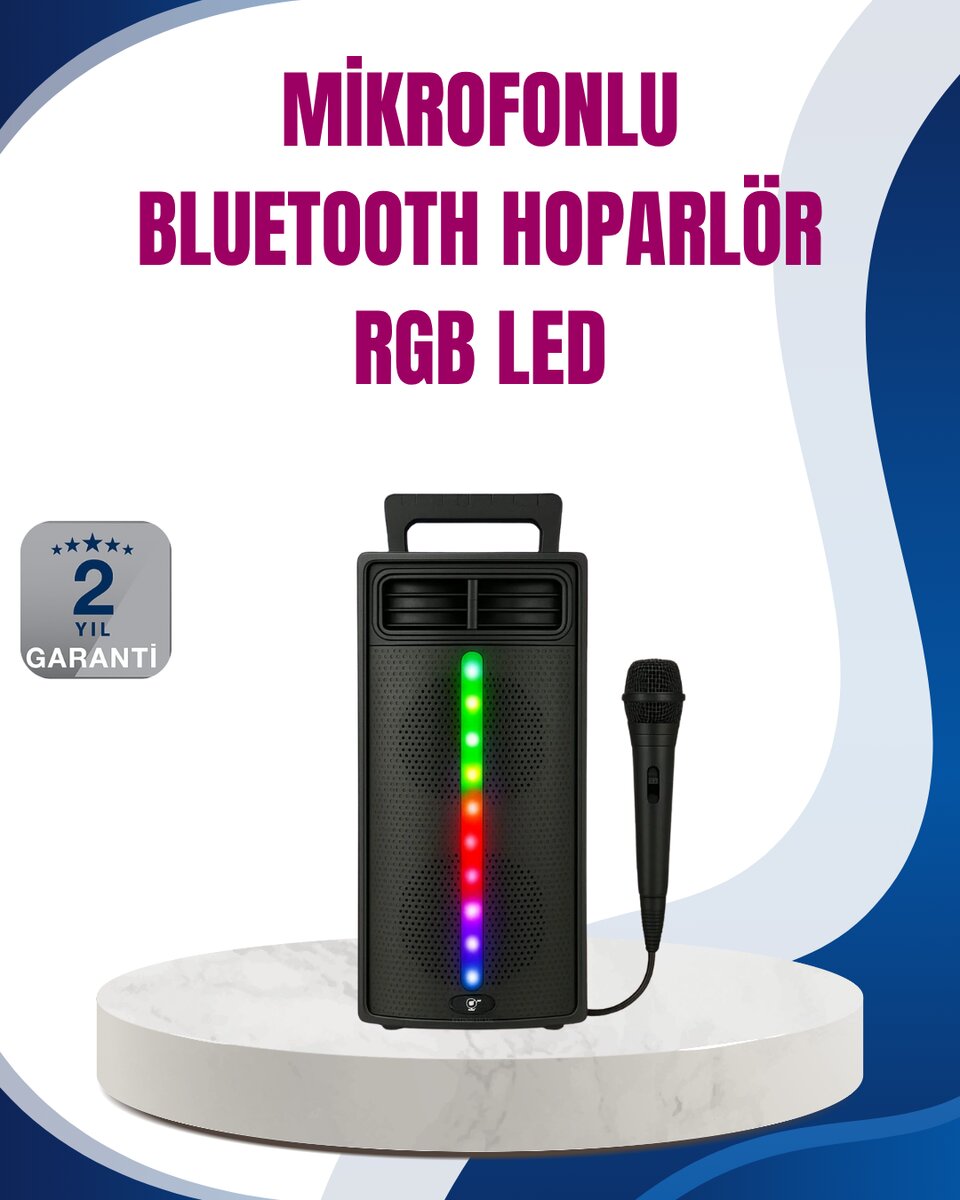 Kablosuz RGB Işıklı Bluetooth Hoparlör | Ev, Parti ve Açık Hava Kullanımı Kablosuz RGB Işıklı Bluetooth Hoparlör | Ev, Parti ve Açık Hava Kullanımı
