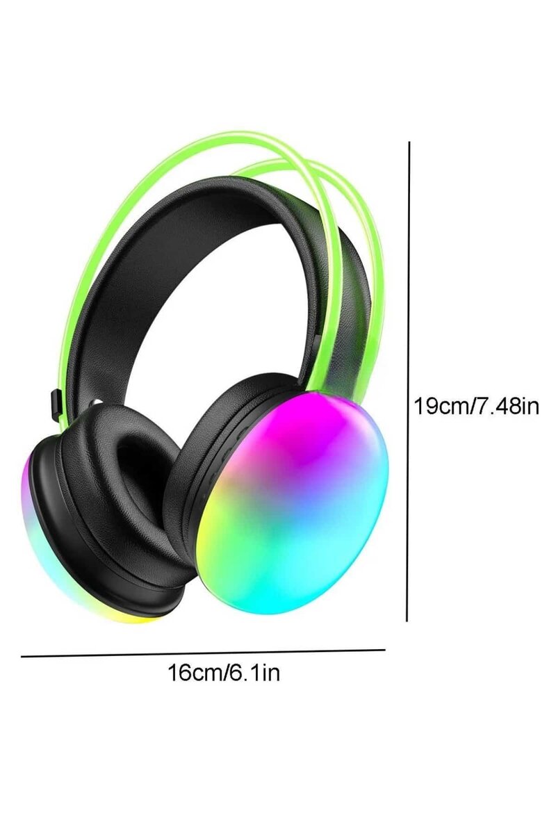 RGB Işıklı Yüksek Ses Kaliteli Kablosuz Kulak Üstü Bluetooth Kulaklık RGB Işıklı Yüksek Ses Kaliteli Kablosuz Kulak Üstü Bluetooth Kulaklık
