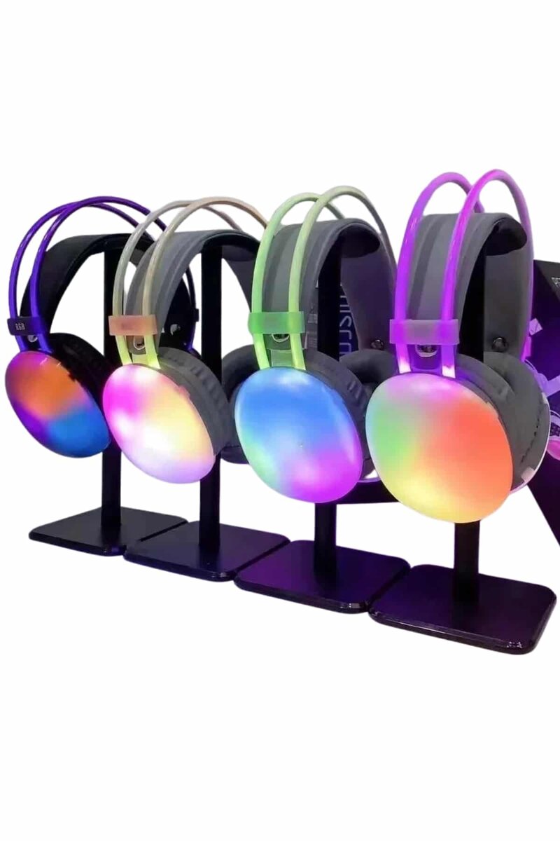 Yeni Nesil Kulak Üstü Kablosuz Uzun Ömürlü RGB Işıklı Bluetooth Kulaklık Yeni Nesil Kulak Üstü Kablosuz Uzun Ömürlü RGB Işıklı Bluetooth Kulaklık
