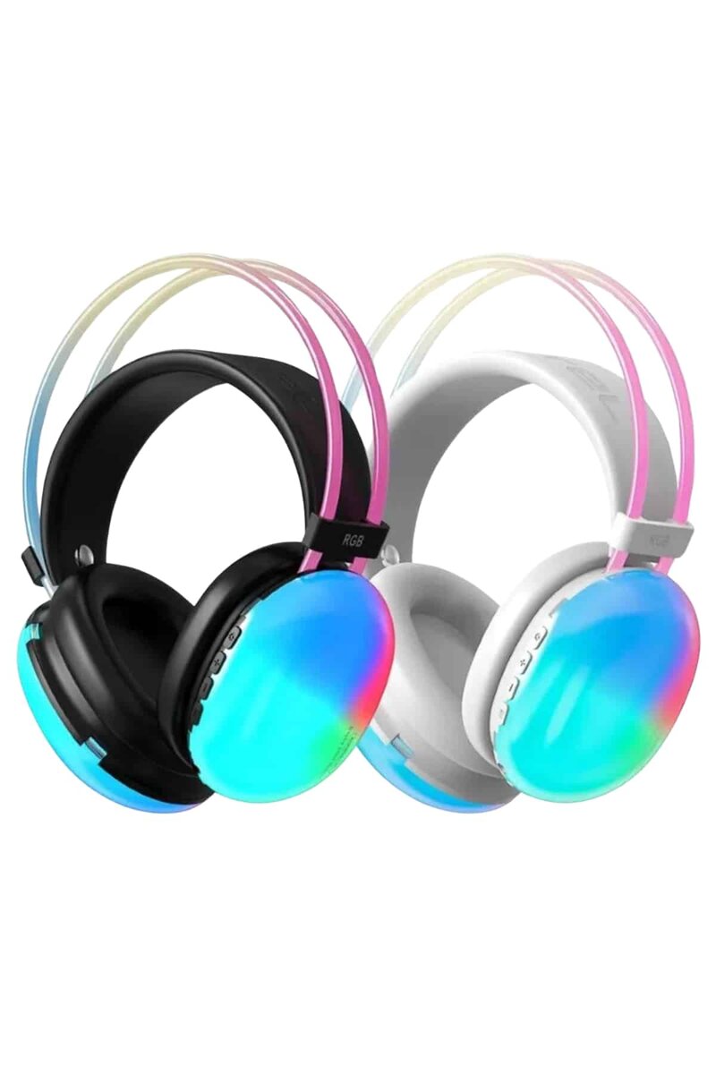 Kablosuz Bluetooth Kulaklık RGB Işıklı Kulak Üstü 5.3 Bluetooth Bağlantılı Kablosuz Bluetooth Kulaklık RGB Işıklı Kulak Üstü 5.3 Bluetooth Bağlantılı