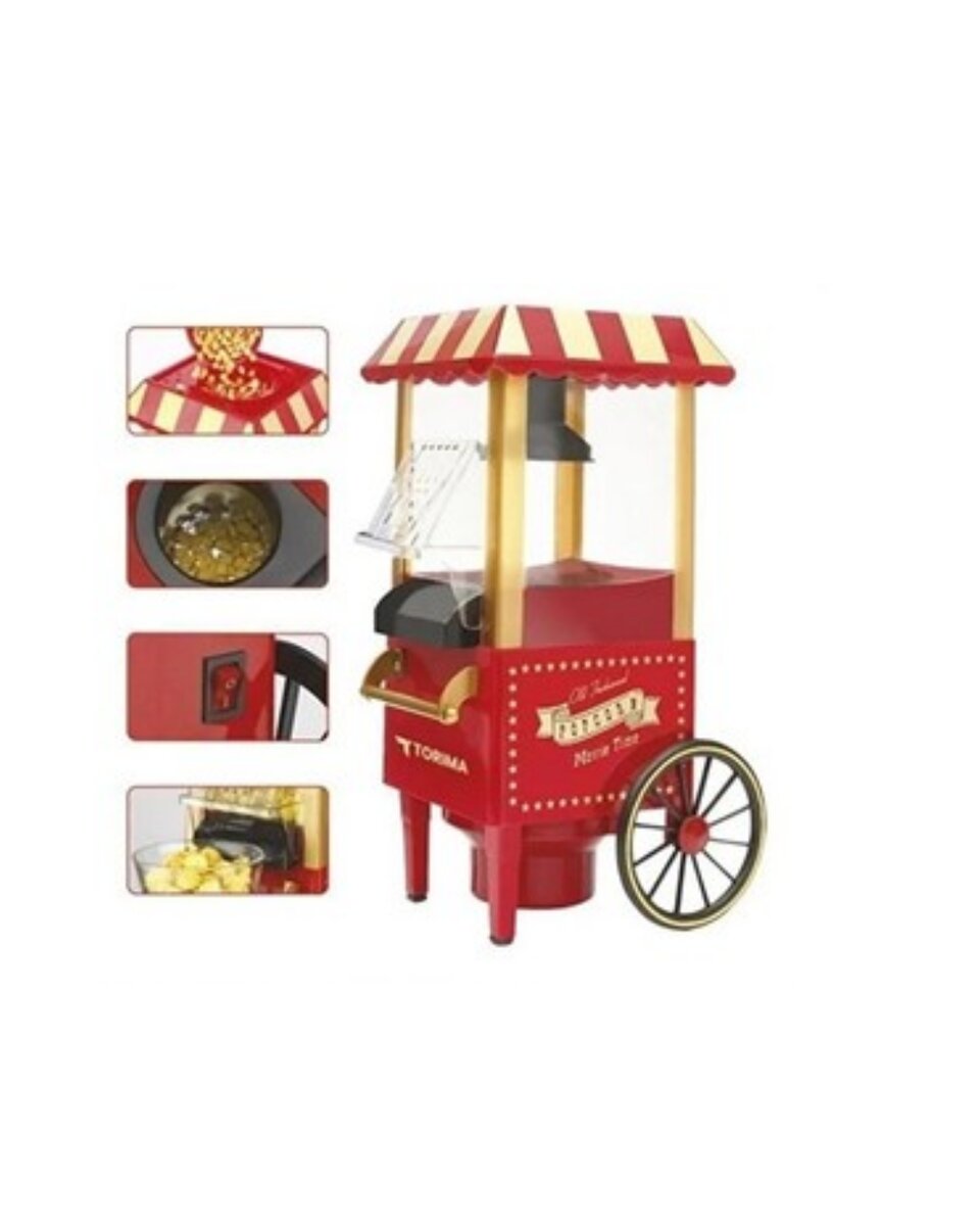 Nostaljik Tasarımlı Yağsız Mısır Patlatma Makinesi Nostaljik Tasarımlı Yağsız Mısır Patlatma Makinesi