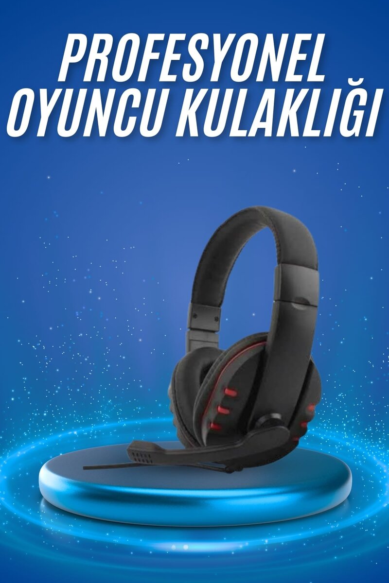 Oyuncu Kulaklığı Kulak Üstü Kablolu Stereo Mikrofonlu Yumuşak Kulak Yastığı Oyuncu Kulaklığı Kulak Üstü Kablolu Stereo Mikrofonlu Yumuşak Kulak Yastığı