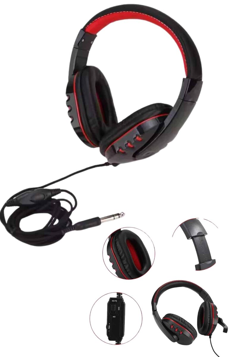 Mikrofonlu Gamer Kulaklık Oyuncu Kulaklığı Yüksek Ses Kaliteli Stereo Yumuşak Yastıklar Mikrofonlu Gamer Kulaklık Oyuncu Kulaklığı Yüksek Ses Kaliteli Stereo Yumuşak Yastıklar