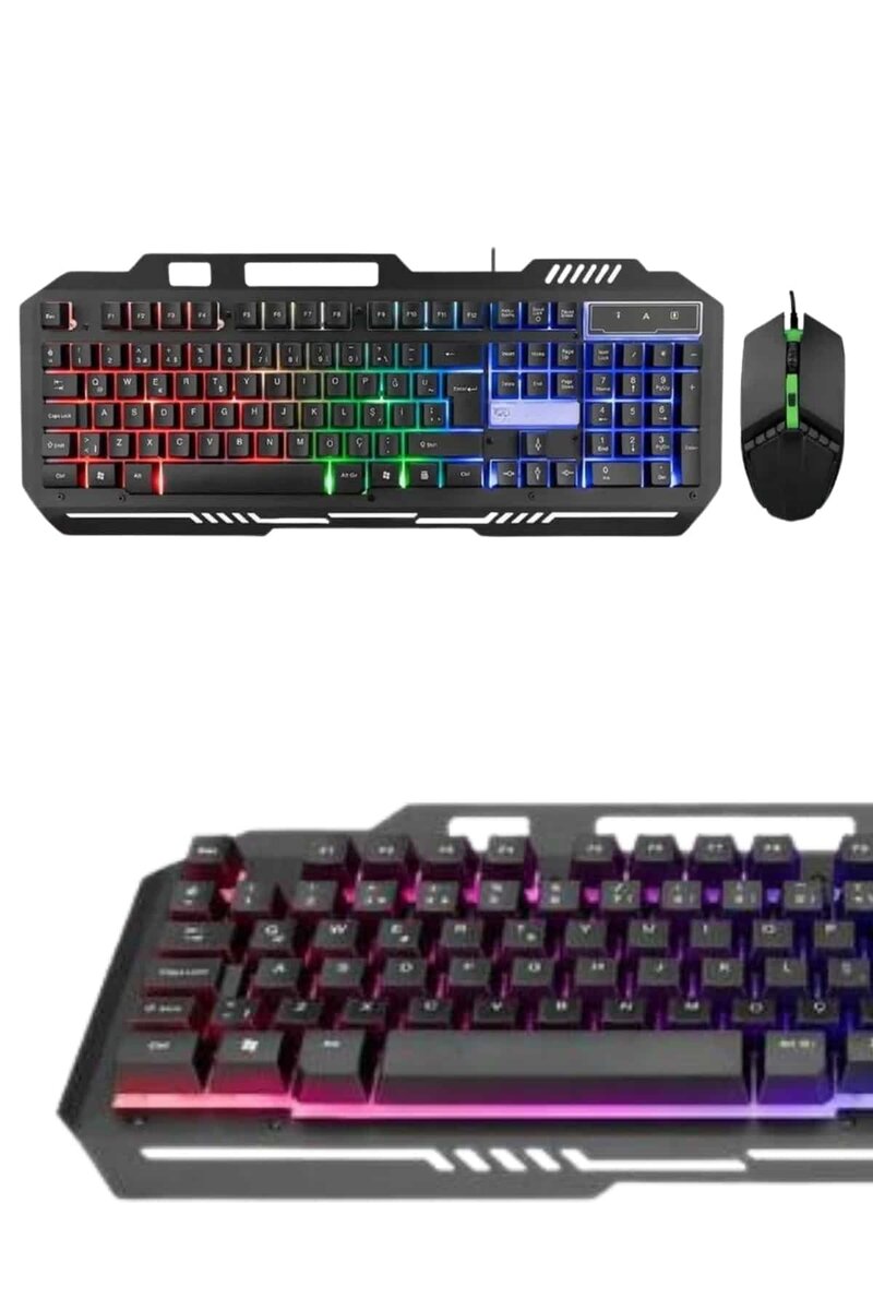 Işıklı Oyuncu Q Klavye Mouse Seti Siyah Gaming Oyuncu Klavye Işıklı Oyuncu Q Klavye Mouse Seti Siyah Gaming Oyuncu Klavye