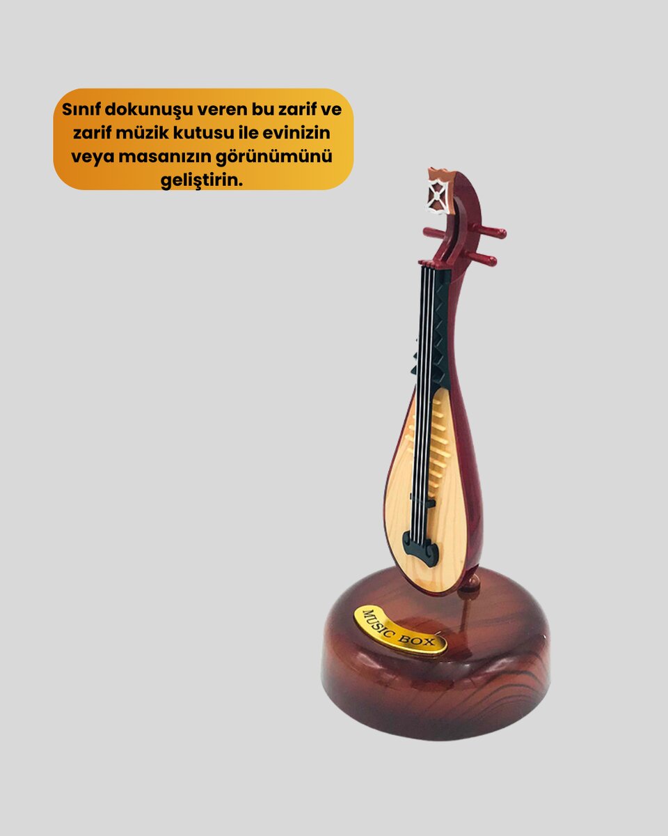 Enstrüman Figürlü Melodi Çalan Dekoratif Müzik Kutusu Enstrüman Figürlü Melodi Çalan Dekoratif Müzik Kutusu
