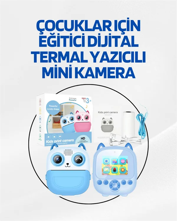 Dijital Termal Yazıcılı Mini Kamera – HD Video & Anında Fotoğraf Çıktısı Dijital Termal Yazıcılı Mini Kamera – HD Video & Anında Fotoğraf Çıktısı