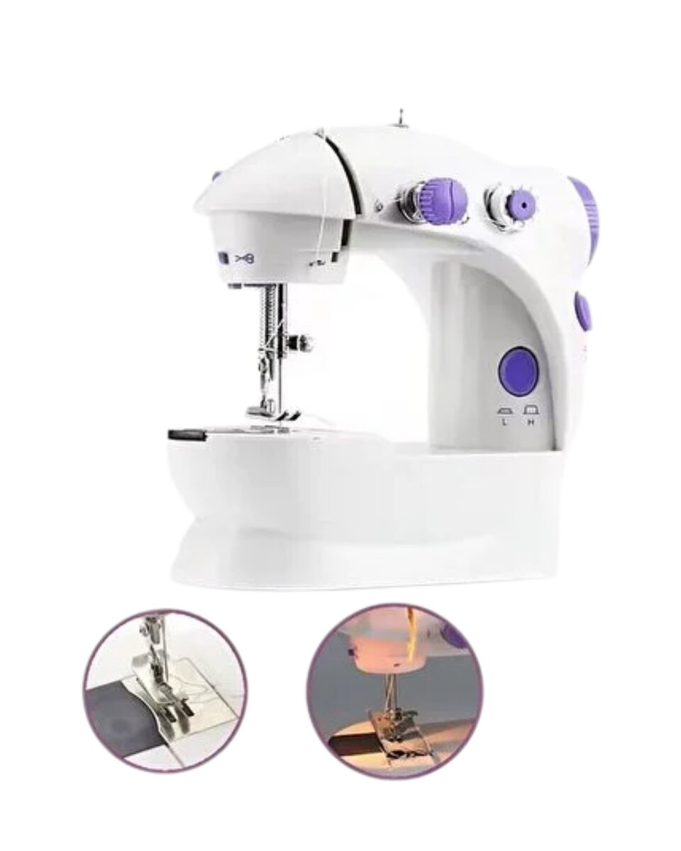 Ev Tipi Mini Dikiş Makinesi Ayarlanabilir Hız ve Işıklı