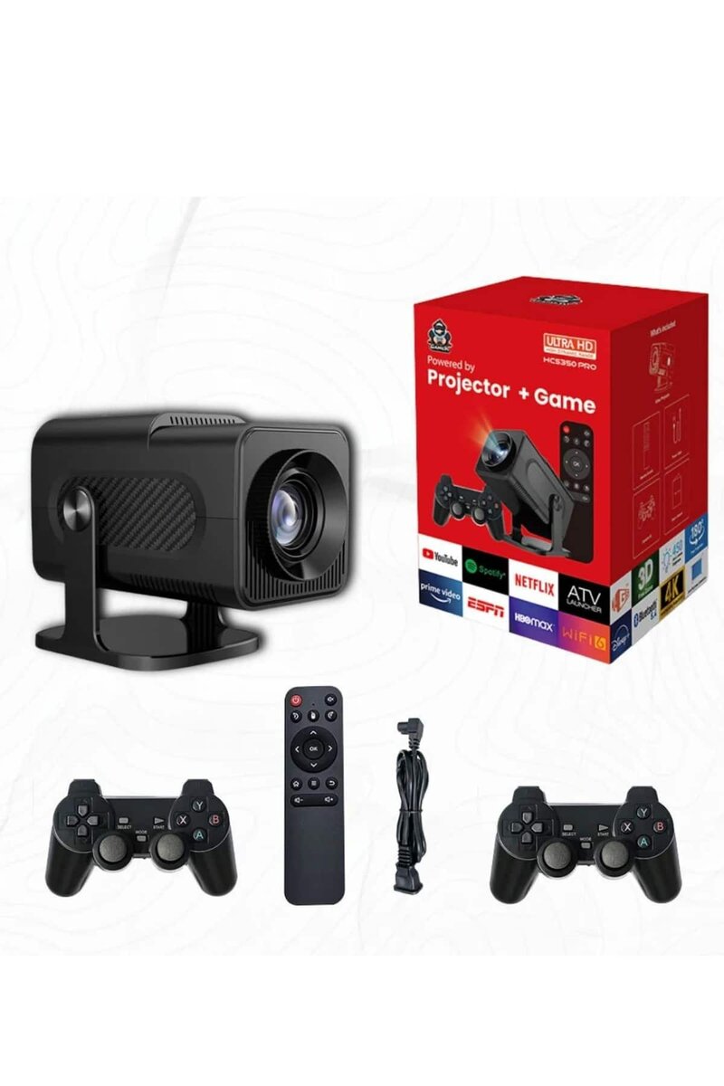 Android Projeksiyon Siyah Taşınabilir Sinema Projektörü 4k 1080p Ev Sineması Bluetooth Android Projeksiyon Siyah Taşınabilir Sinema Projektörü 4k 1080p Ev Sineması Bluetooth