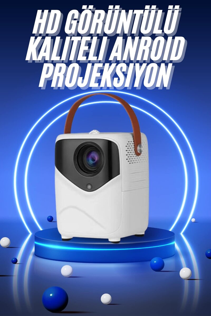 HD Ayaklı Portatif Projeksiyon Cihazı Bluetooth Wifi Akıllı Android İşlemcili HD Ayaklı Portatif Projeksiyon Cihazı Bluetooth Wifi Akıllı Android İşlemcili