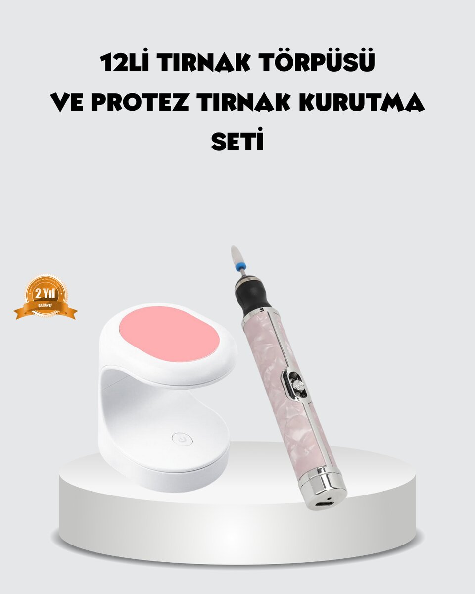 20.000 RPM Tırnak Matkabı + Mini LED Oje Kurutma Cihazı Seti 20.000 RPM Tırnak Matkabı + Mini LED Oje Kurutma Cihazı Seti
