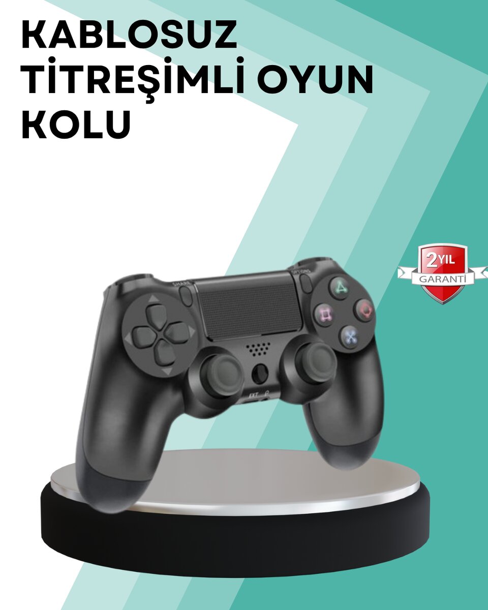 Kablosuz PS4 Oyun Kolu – Çift Titreşimli Motor, Uzun Pil Ömrü ve Hassas Kontrol Kablosuz PS4 Oyun Kolu – Çift Titreşimli Motor, Uzun Pil Ömrü ve Hassas Kontrol