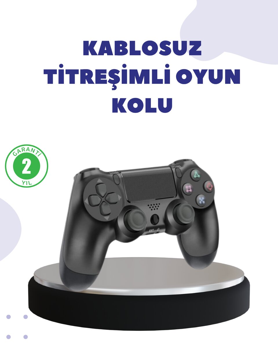 Kablosuz Titreşimli Oyun Kolu – Yüksek Hassasiyetli Analog Kontrol ve Ergonomik Tutma Kablosuz Titreşimli Oyun Kolu – Yüksek Hassasiyetli Analog Kontrol ve Ergonomik Tutma
