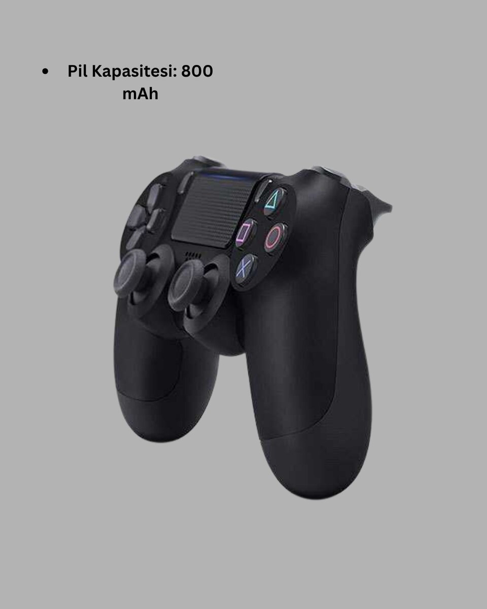 Kablosuz Titreşimli Oyun Kolu – PS4 Uyumlu Ergonomik Tasarım ve Uzun Pil Ömrü Kablosuz Titreşimli Oyun Kolu – PS4 Uyumlu Ergonomik Tasarım ve Uzun Pil Ömrü