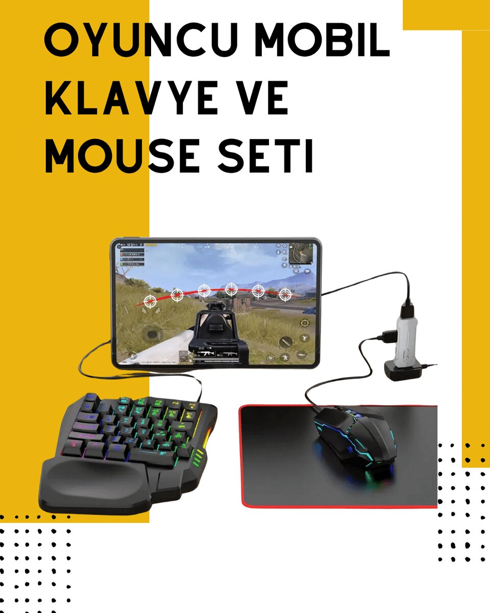 Tak-Çalıştır Mobil Oyun Ekipmanları Seti – Klavye Mouse Dahil Tak-Çalıştır Mobil Oyun Ekipmanları Seti – Klavye Mouse Dahil