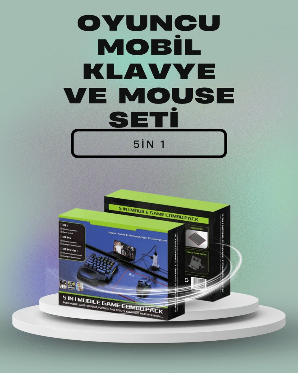 Mobil Oyunlar için Klavye, Mouse ve Dönüştürücü Seti Mobil Oyunlar için Klavye, Mouse ve Dönüştürücü Seti