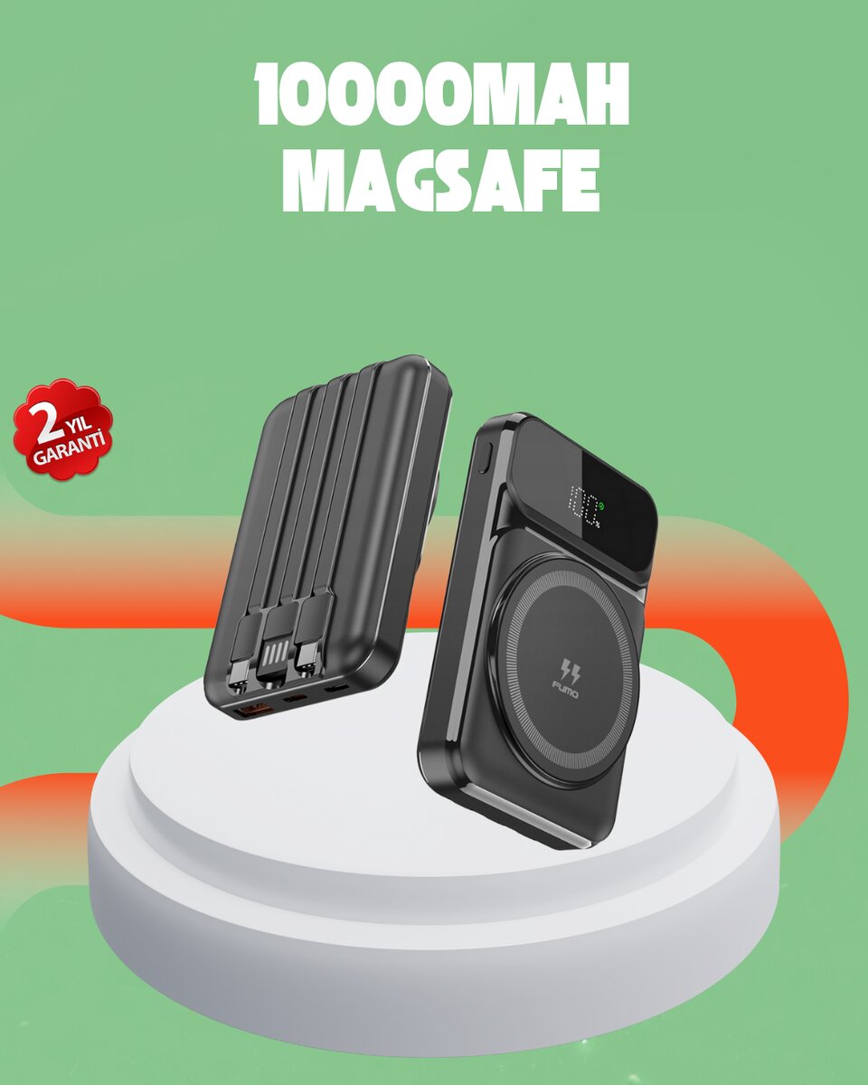 10000 mAh Kablosuz Hızlı Şarj Destekli Powerbank – 15W, PD20W, Type-C Girişli 10000 mAh Kablosuz Hızlı Şarj Destekli Powerbank – 15W, PD20W, Type-C Girişli