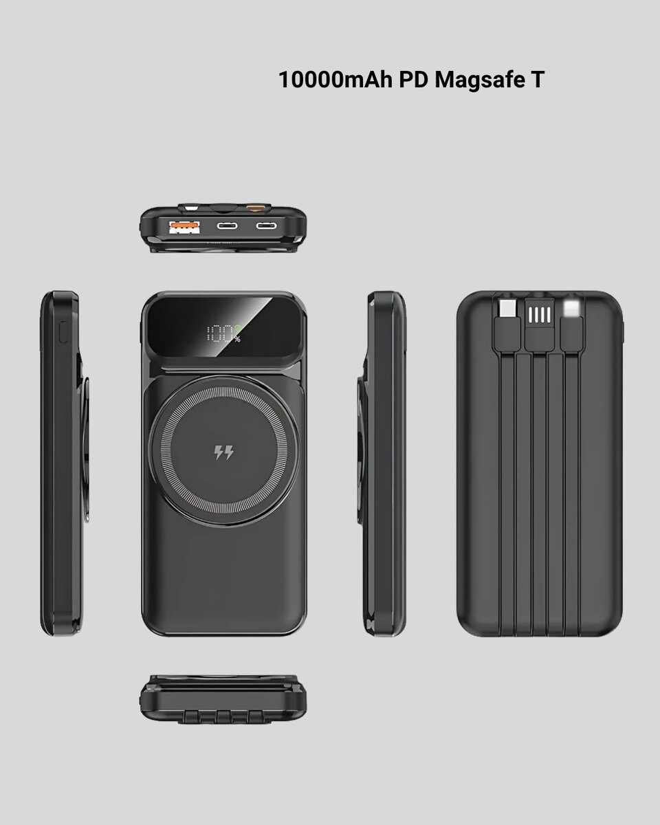 Kablosuz 15W Şarj Destekli 10000 mAh Taşınabilir Powerbank – Hızlı Şarj Özellikli Kablosuz 15W Şarj Destekli 10000 mAh Taşınabilir Powerbank – Hızlı Şarj Özellikli