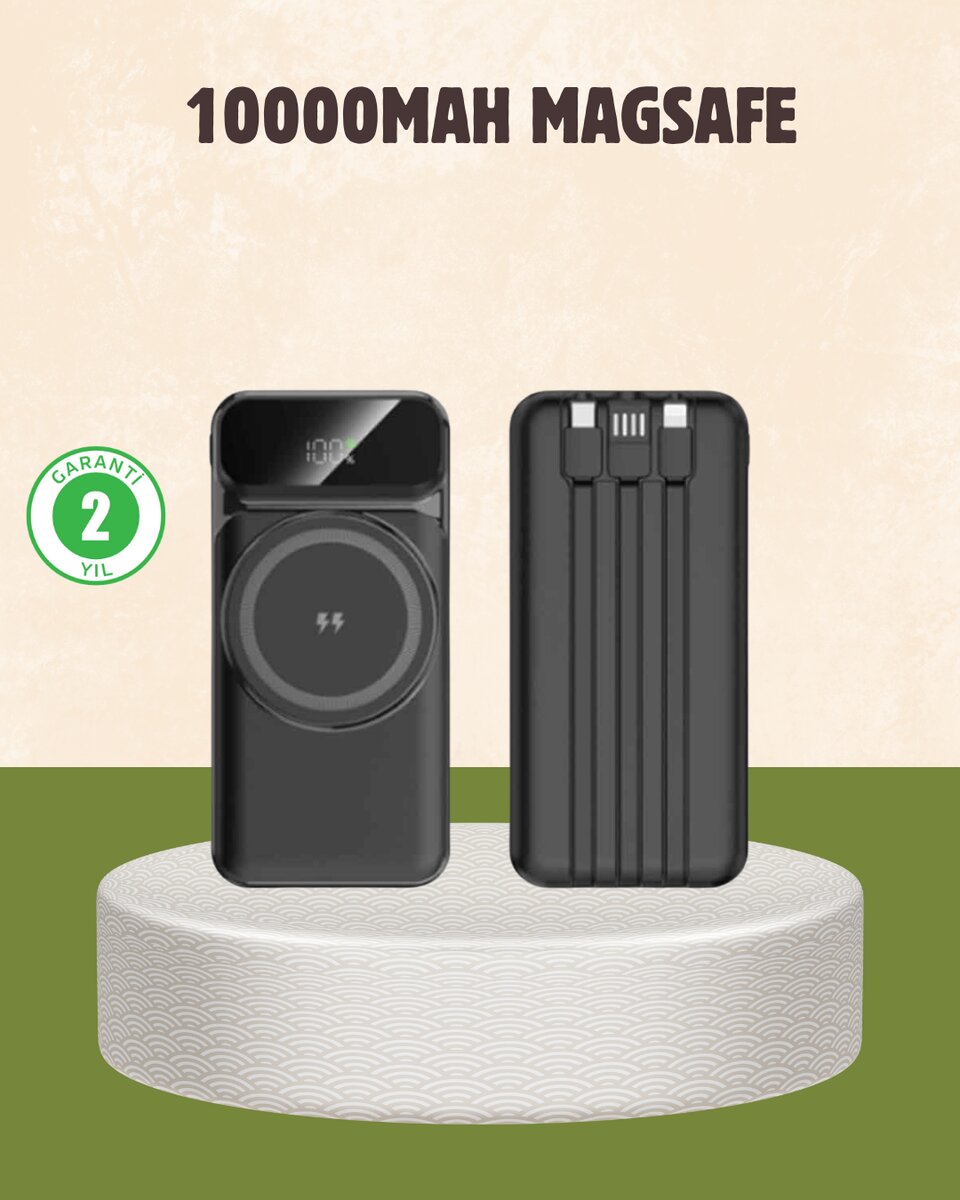 10000 mAh Kablosuz Powerbank – 15W Hızlı Şarj, Type-C Çoklu Çıkışlı 10000 mAh Kablosuz Powerbank – 15W Hızlı Şarj, Type-C Çoklu Çıkışlı