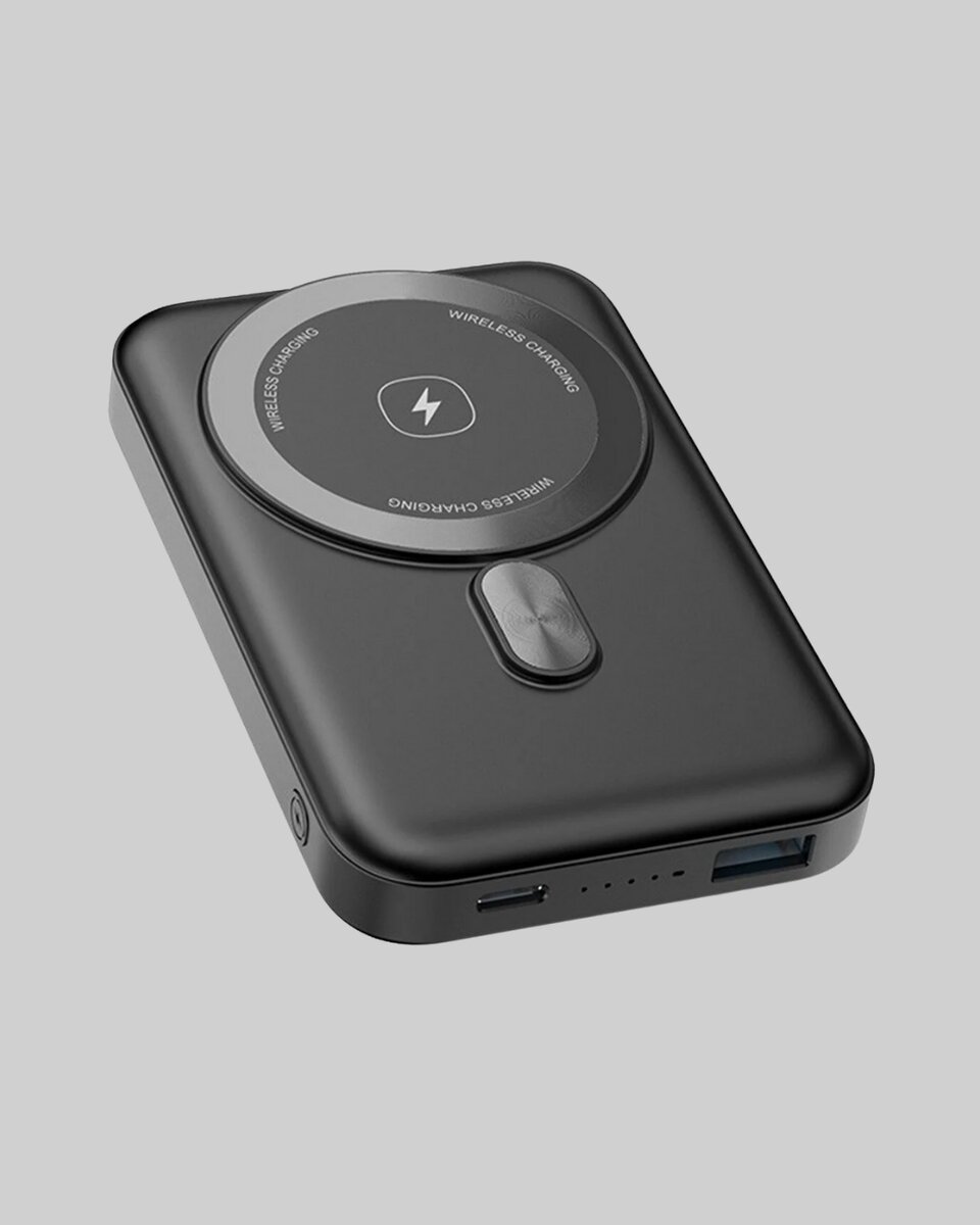 LCD Ekranlı Kablosuz Powerbank Type C ve USB Çıkışlı