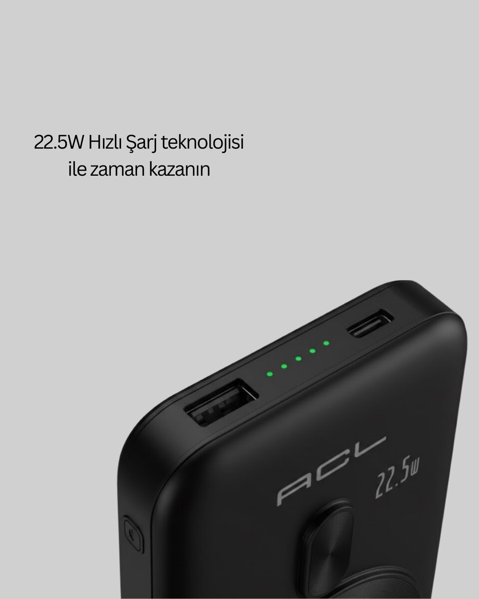 Kablosuz ve Kablolu Kullanım Sunan Taşınabilir Powerbank Kablosuz ve Kablolu Kullanım Sunan Taşınabilir Powerbank