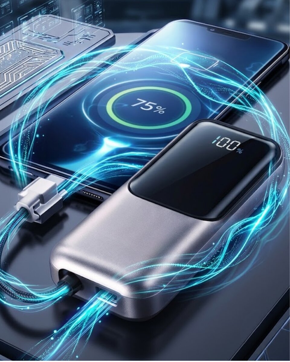 LED Ekranlı Süper Fast Charge Özellikli Mini Powerbank LED Ekranlı Süper Fast Charge Özellikli Mini Powerbank
