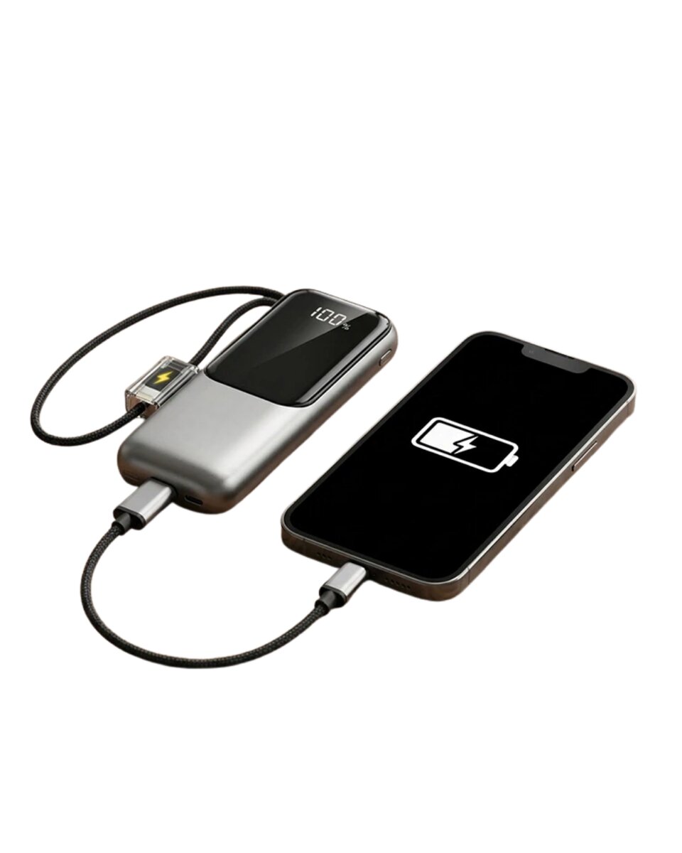 LED Ekranlı Süper Fast Charge Özellikli Mini Powerbank LED Ekranlı Süper Fast Charge Özellikli Mini Powerbank