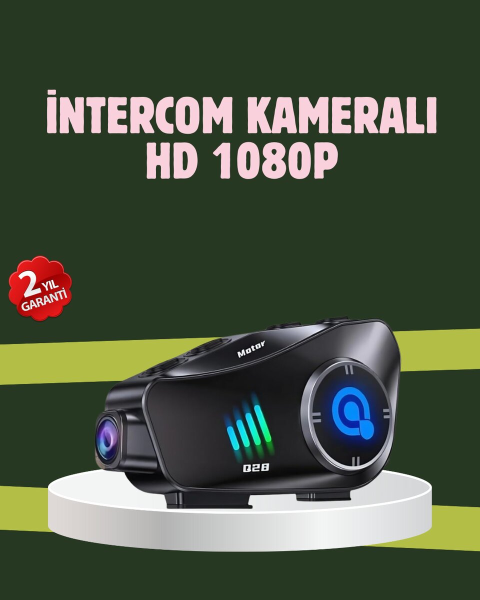 Q28 Full HD Kameralı Motosiklet Kask Kulaklığı – 45 Saat Müzik, IPX6 Su Geçirmez Q28 Full HD Kameralı Motosiklet Kask Kulaklığı – 45 Saat Müzik, IPX6 Su Geçirmez