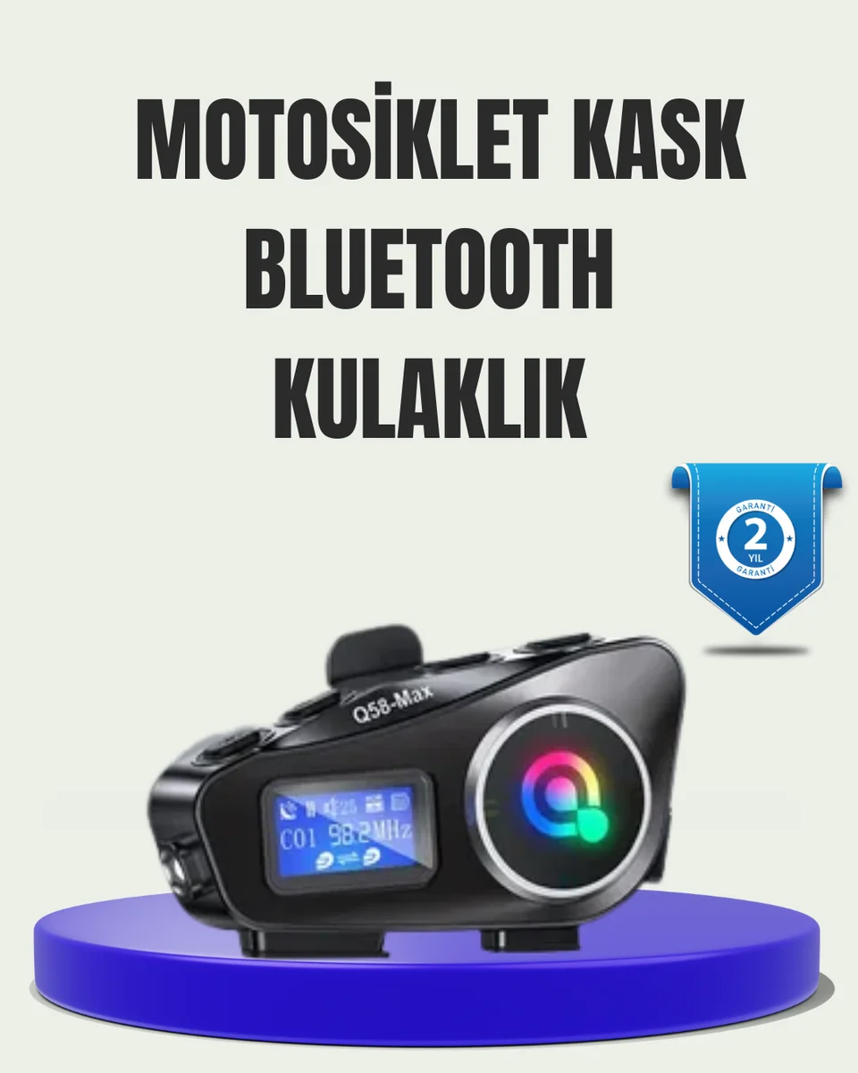 IP65 Suya Dayanıklı Kask Bluetooth Kulaklık LCD Ekranlı IP65 Suya Dayanıklı Kask Bluetooth Kulaklık LCD Ekranlı