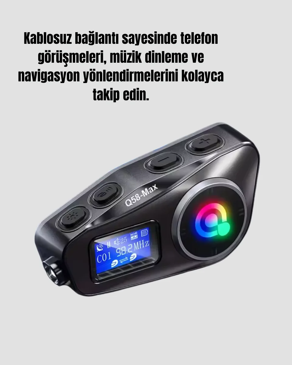 IP65 Suya Dayanıklı Kask Bluetooth Kulaklık LCD Ekranlı IP65 Suya Dayanıklı Kask Bluetooth Kulaklık LCD Ekranlı