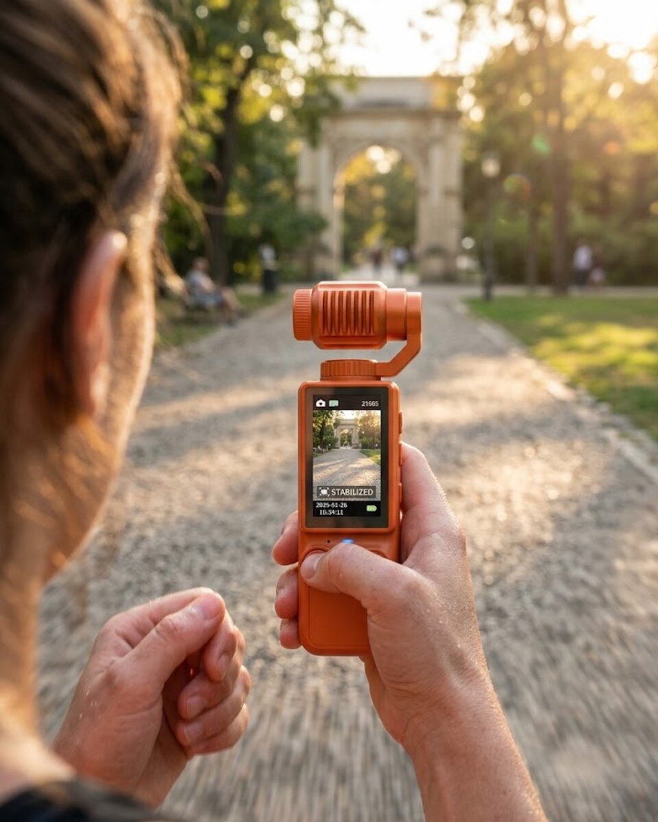 4K Ultra HD Gimbal Kamera Sabitleyici ve 180 Derece Hareketli Lensli Vlog Kamera 4K Ultra HD Gimbal Kamera Sabitleyici ve 180 Derece Hareketli Lensli Vlog Kamera