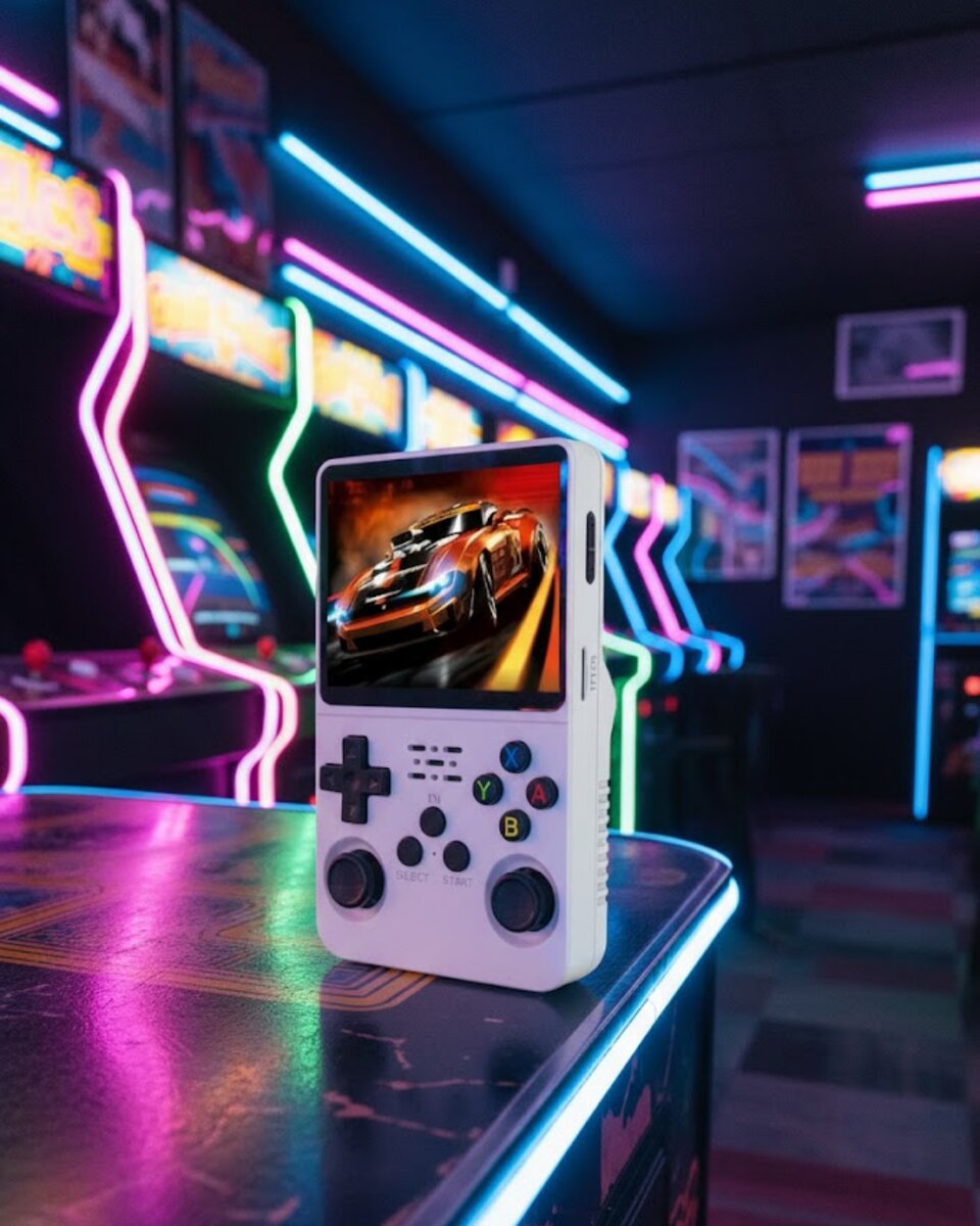 Taşınabilir Retro Oyun Konsolu Geniş Ekran ve Çoklu Emülatör Desteği