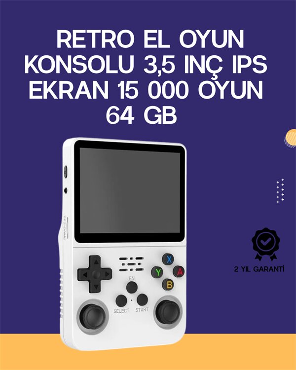 R36S Retro El Konsolu 64 GB – 15.000 Oyun, Geniş Platform Desteği, 3.5” IPS Ekran R36S Retro El Konsolu 64 GB – 15.000 Oyun, Geniş Platform Desteği, 3.5” IPS Ekran