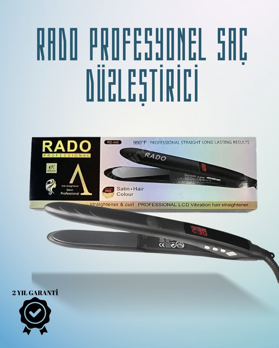 Rado RD-446 Seyahat Dostu Saç Düzleştirici – Güvenlik Kilidi ve Taşınabilir Tasarım Rado RD-446 Seyahat Dostu Saç Düzleştirici – Güvenlik Kilidi ve Taşınabilir Tasarım