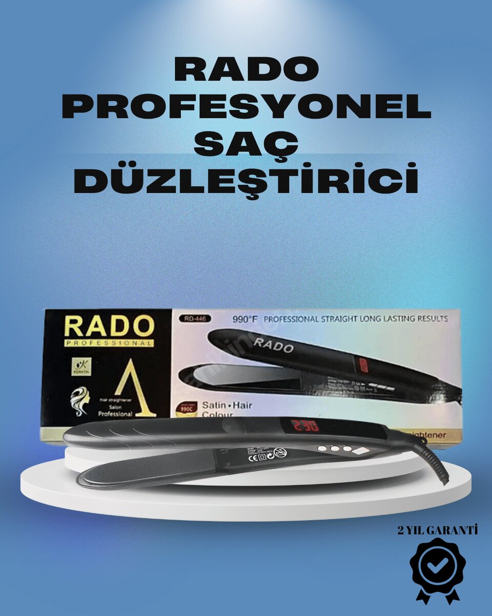 Rado RD-446 Hızlı Isınan Profesyonel Düzleştirici Rado RD-446 Hızlı Isınan Profesyonel Düzleştirici