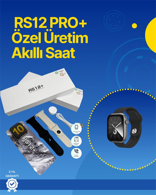 . RS12 PRO+ 2025 Serisi Full Ekranlı Akıllı Saat – 2GB Hafıza, Titanyum Kasa, Suya Dayanıklı, Uzun Şarj Süresi Garantili Model . RS12 PRO+ 2025 Serisi Full Ekranlı Akıllı Saat – 2GB Hafıza, Titanyum Kasa, Suya Dayanıklı, Uzun Şarj Süresi Garantili Model