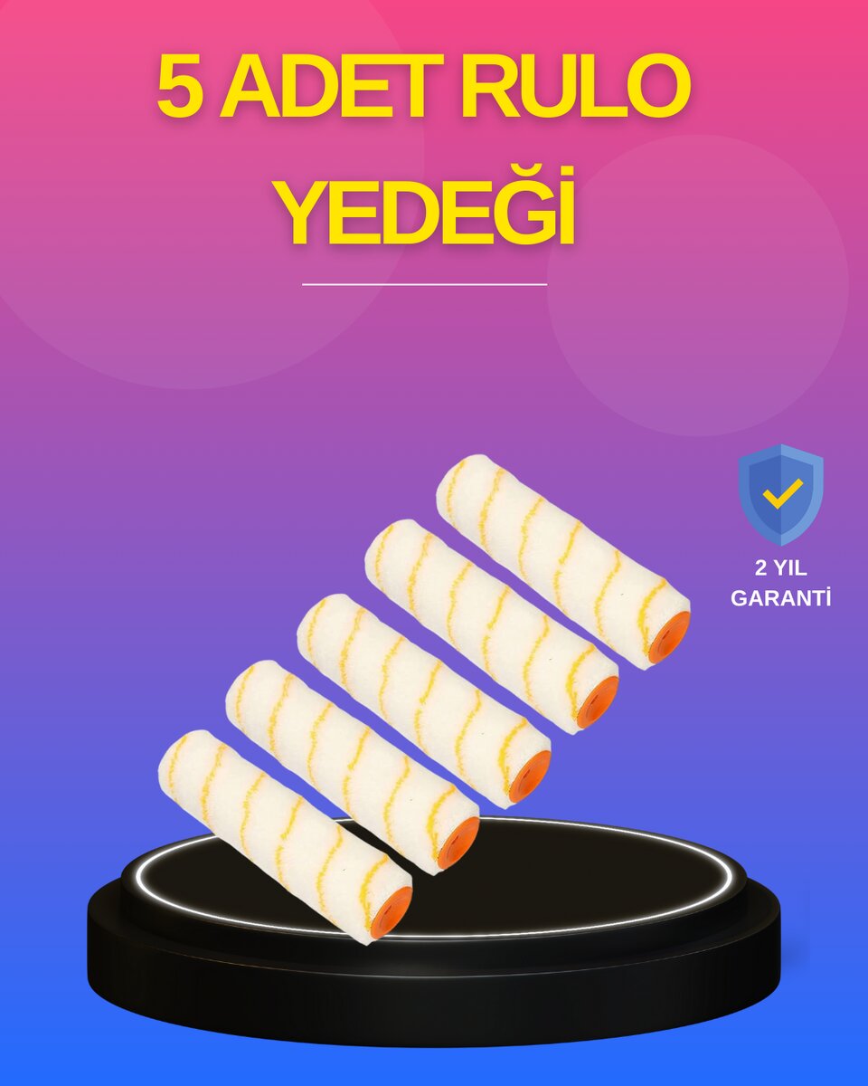 5’li Detay Boya Rulo Takımı Pürüzsüz Yüzey İçin İdeal 5’li Detay Boya Rulo Takımı Pürüzsüz Yüzey İçin İdeal