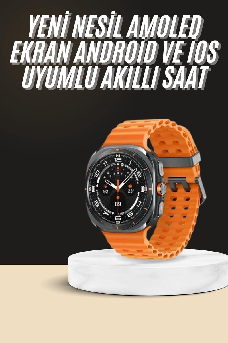 Akıllı Saat Unısex Zarif Görünümlü Titanyum Kasa Amoled Ekran Müzik Dinleme Akıllı Saat Unısex Zarif Görünümlü Titanyum Kasa Amoled Ekran Müzik Dinleme