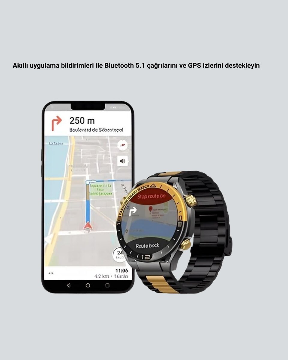 3 Bileklikli Amoled Akıllı Saat Bluetooth Çağrı ve Sağlık Takipli