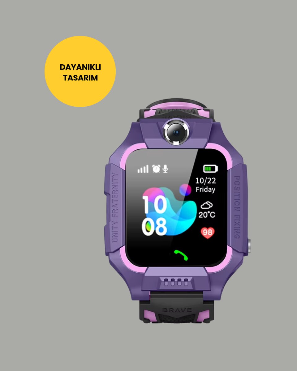 S10 Mor Akıllı Çocuk Saati Geçmiş Konum ve Acil Durum Uyarılı S10 Mor Akıllı Çocuk Saati Geçmiş Konum ve Acil Durum Uyarılı