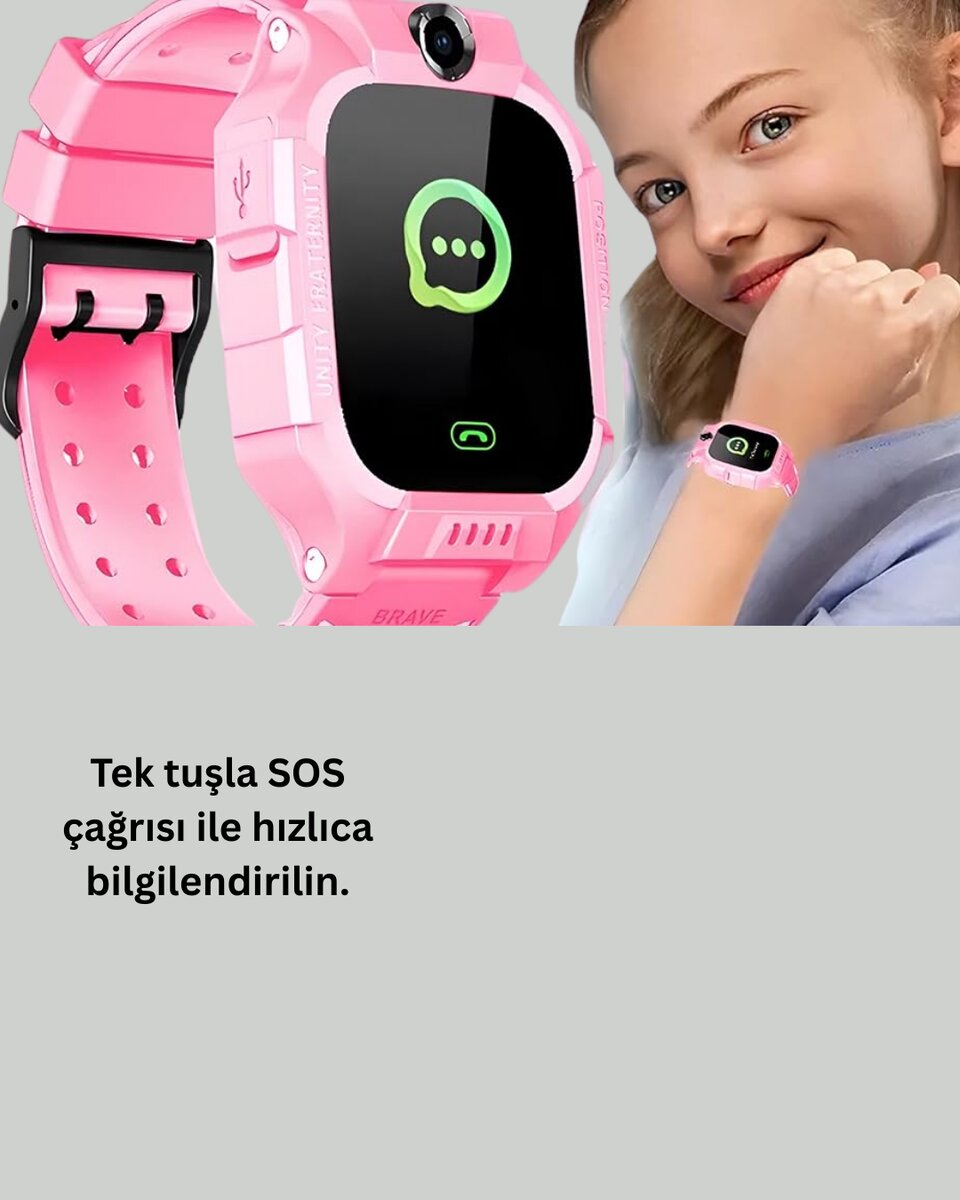 S10 Çocuk Akıllı Saati Konum Geçmişi ve Alarm Fonksiyonlu S10 Çocuk Akıllı Saati Konum Geçmişi ve Alarm Fonksiyonlu