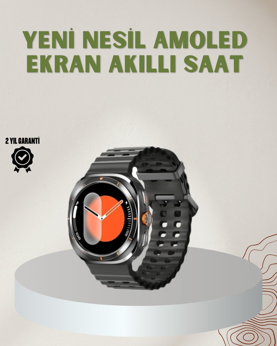 1.62 İnç Akıllı Saat Arama Özellikli Sağlık ve Spor Takibi