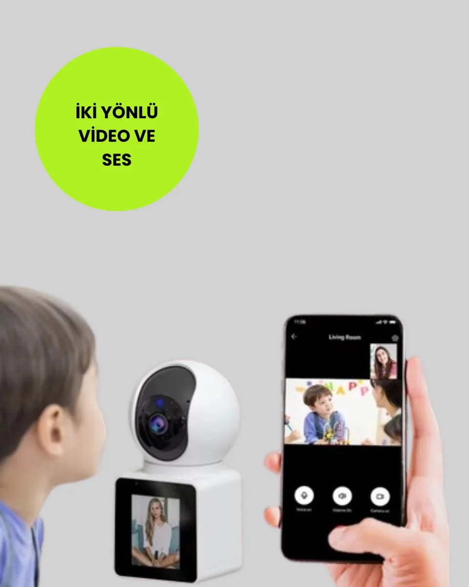 WiFi İç Mekan Kamera 2K Gece Görüşlü Çift Yönlü Görüntü Konuşma Destekli WiFi İç Mekan Kamera 2K Gece Görüşlü Çift Yönlü Görüntü Konuşma Destekli