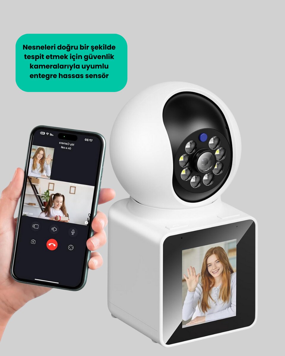 Akıllı Ev Güvenlik Kamerası 2K Ultra HD Hareket Algılama ve Çağrı Özellikli Akıllı Ev Güvenlik Kamerası 2K Ultra HD Hareket Algılama ve Çağrı Özellikli