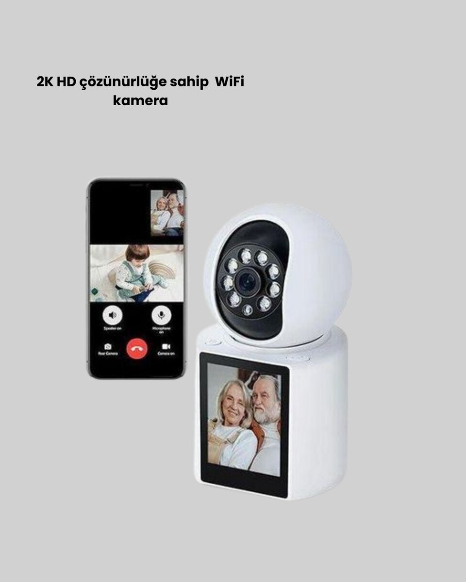 Akıllı Ev Güvenlik Kamerası 2K Ultra HD Hareket Algılama ve Çağrı Özellikli Akıllı Ev Güvenlik Kamerası 2K Ultra HD Hareket Algılama ve Çağrı Özellikli