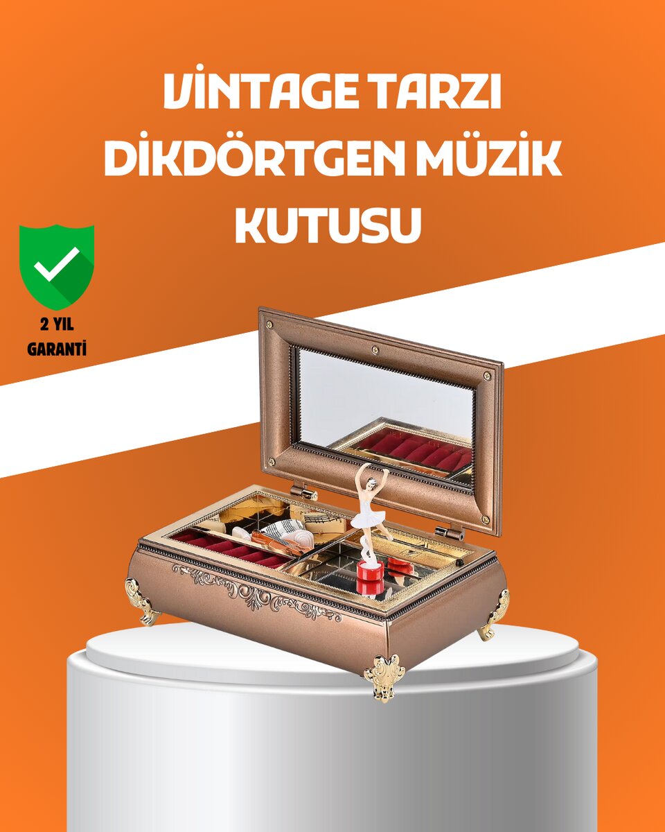 Müzikli Balerin Figürlü Takı Kutusu Piyano Desenli Dekoratif Müzikli Balerin Figürlü Takı Kutusu Piyano Desenli Dekoratif