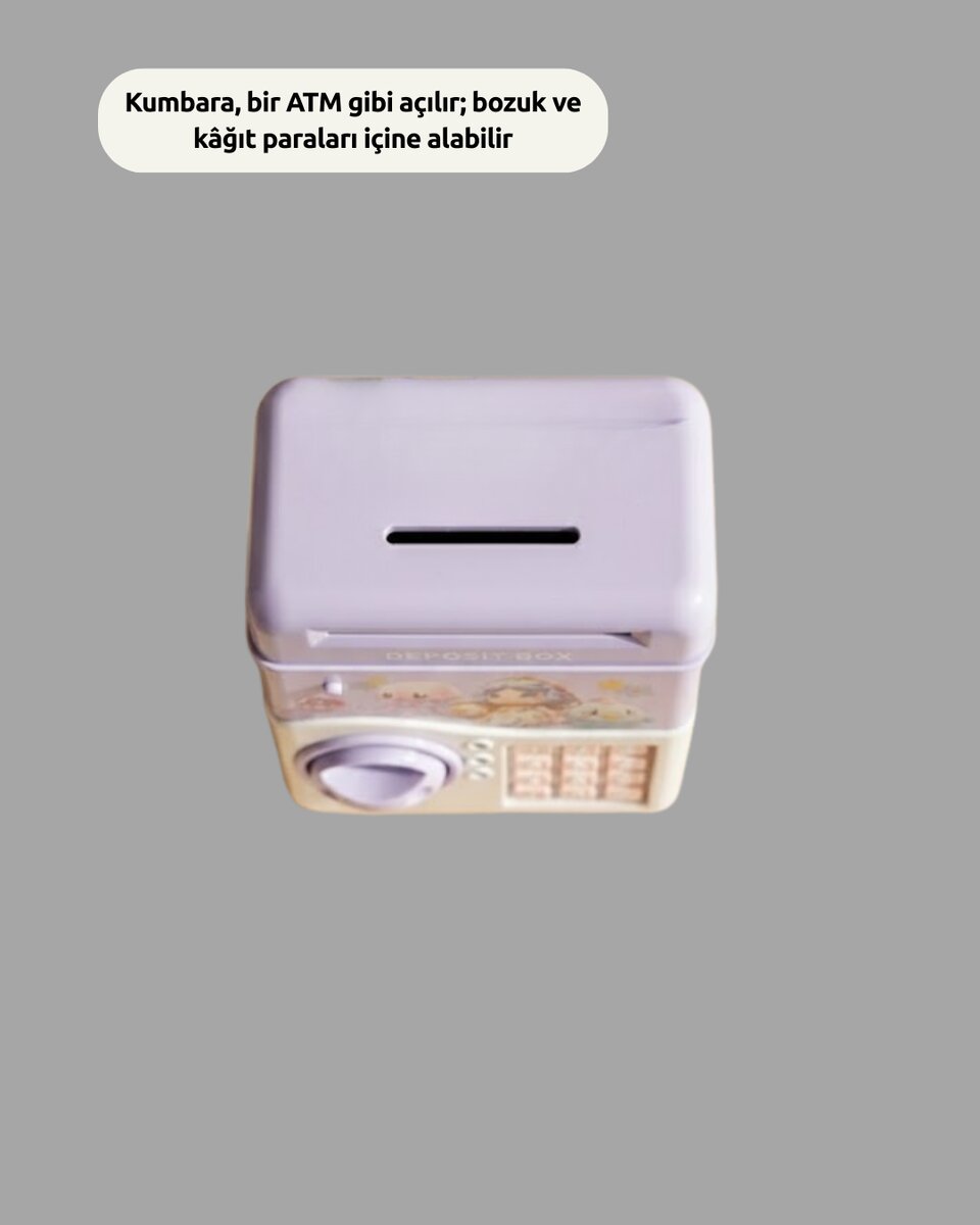 Mor Otomatik Para Girişli Elektronik Şifreli Kumbara Mor Otomatik Para Girişli Elektronik Şifreli Kumbara