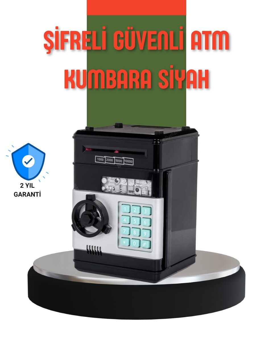 Şifreli ATM Kasa Görünümlü Para Biriktirme Kumbarası Şifreli ATM Kasa Görünümlü Para Biriktirme Kumbarası