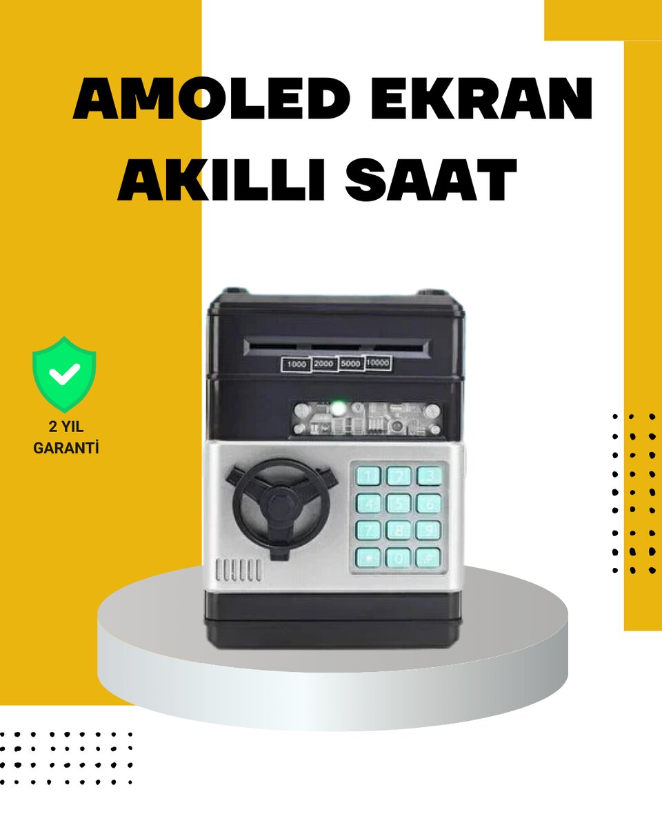 Çocuklar İçin Şifreli ATM Kasa Para Yutan Kumbara Çocuklar İçin Şifreli ATM Kasa Para Yutan Kumbara